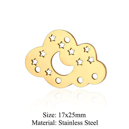 5 pcs/pack, water drop sun titanium steel pendant.