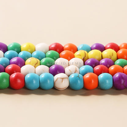 Synthetic colorful turquoise loose beads