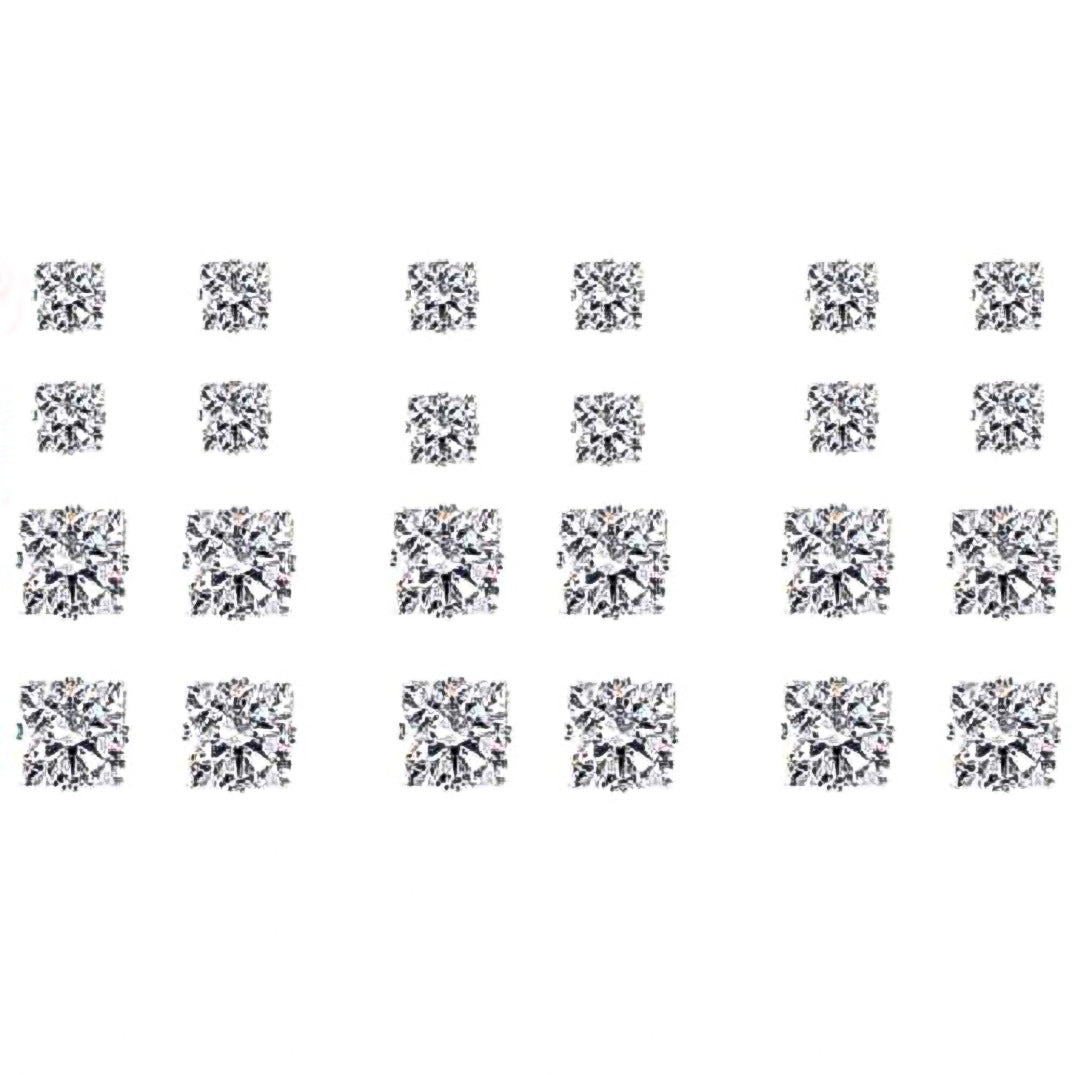 12-Piece Zircon Stud Earring Set