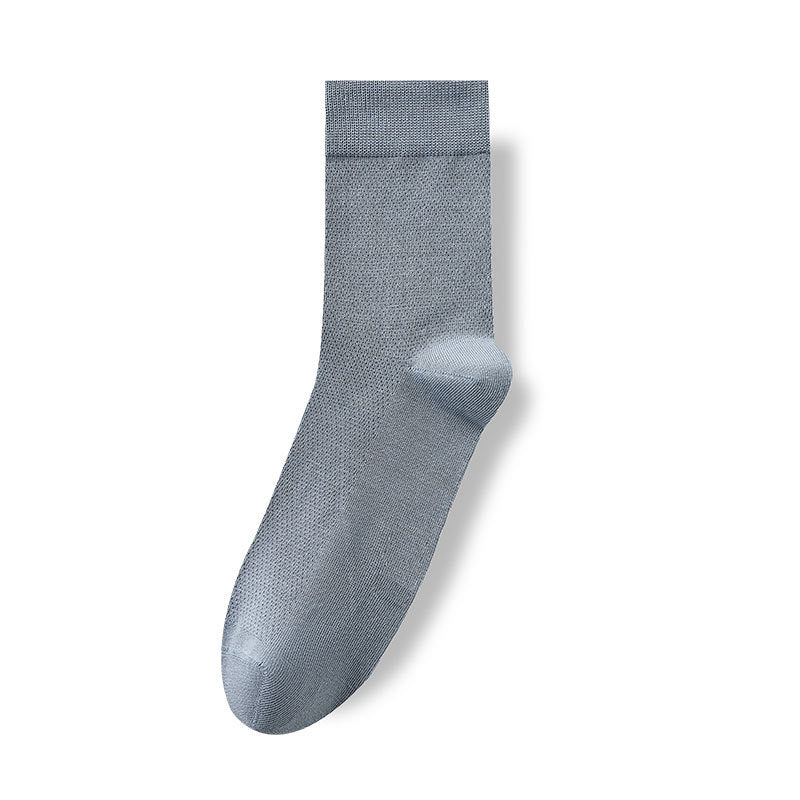 Spring-Summer Thin Mesh Breathable Anti-Odor Men's Mid-Calf Socks