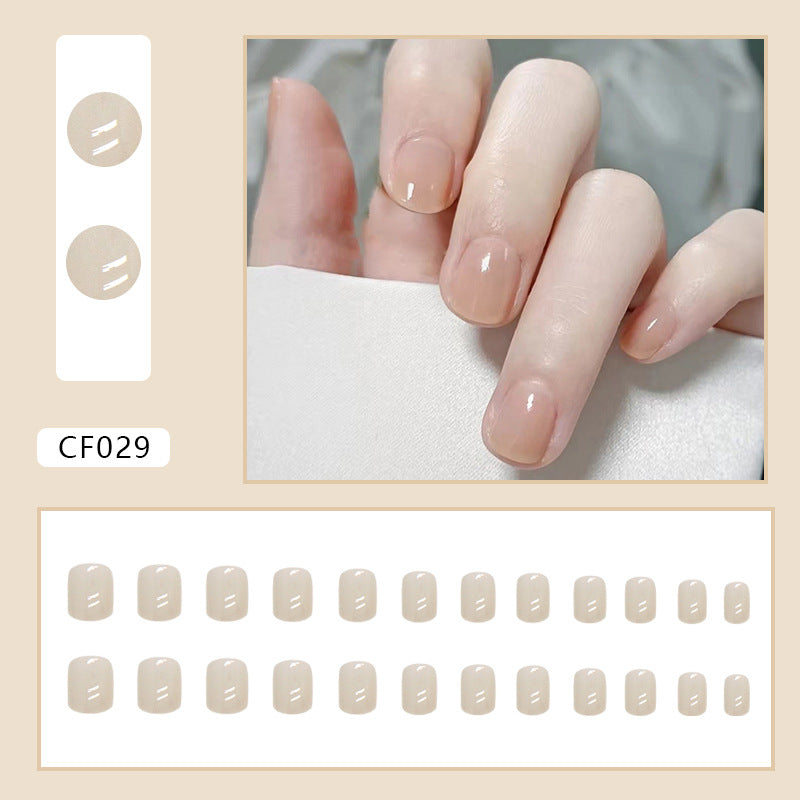 Glossy Solid Color Square Nails