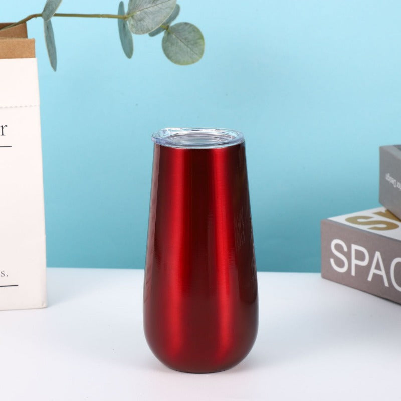 6Oz spray painted double layer stainless steel champagne glass