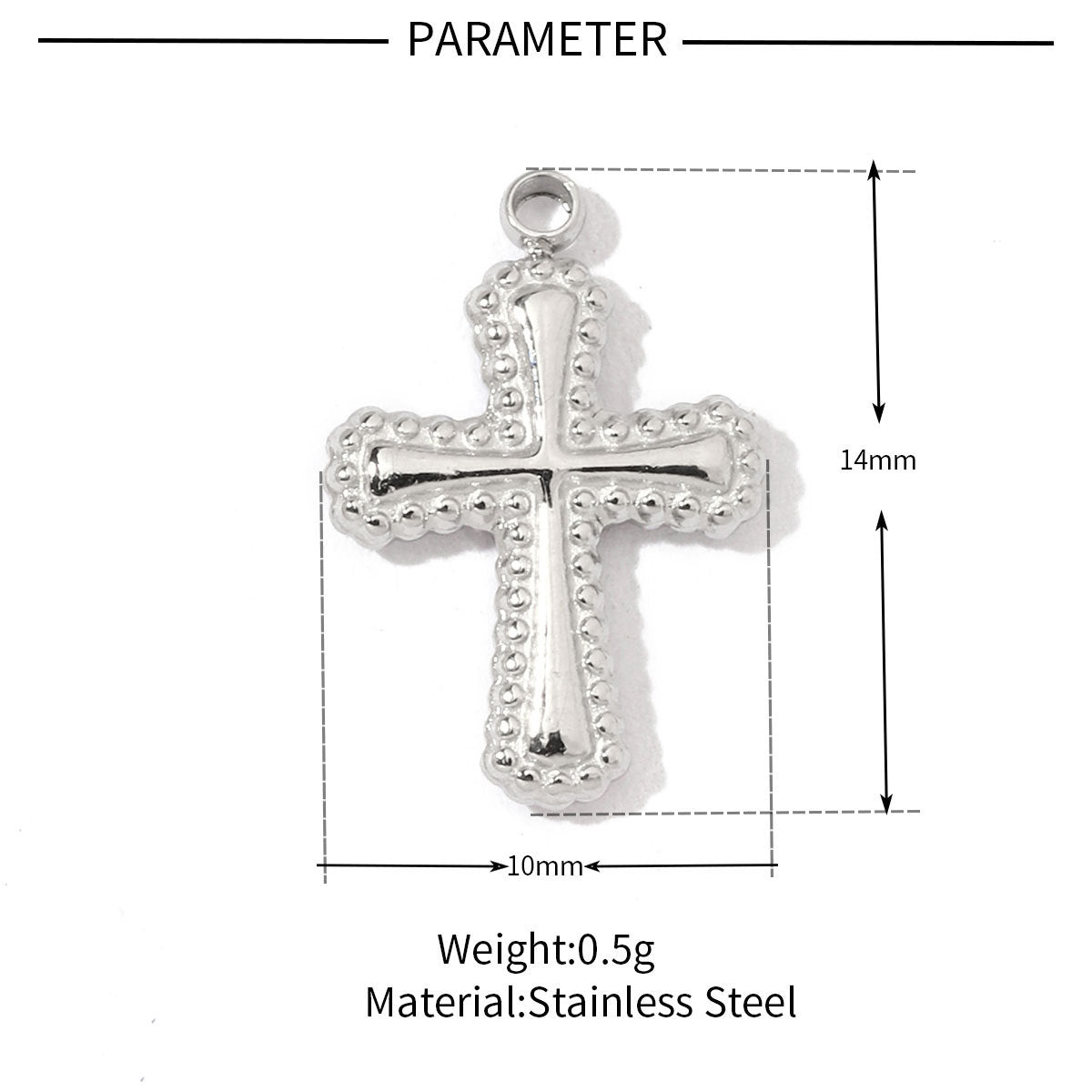 Cross Pig Nose Titanium Steel Pendant