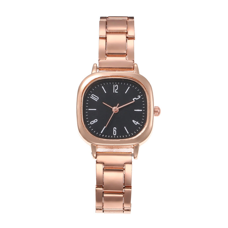Reloj de cuarzo vintage cuadrado pequeño para mujer 