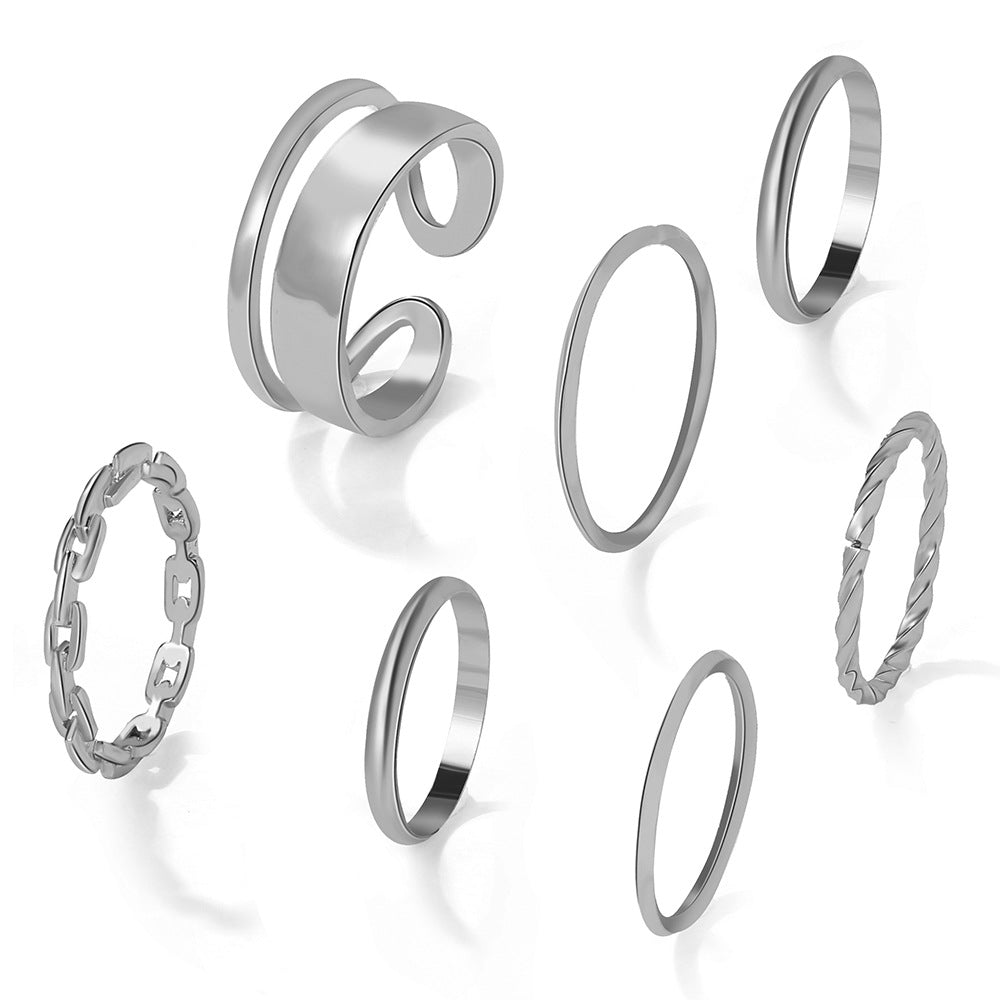 Spiral Stackable Ring Set