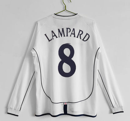 2002 World Cup England 7 Beckham Lampard Owen Home Jersey