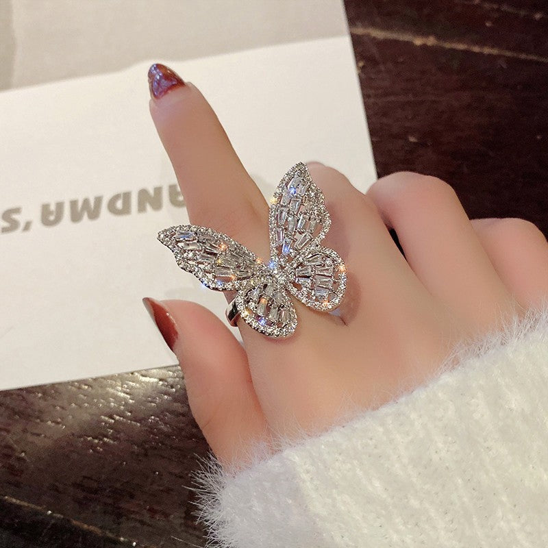 Liquid Butterfly Open Ring