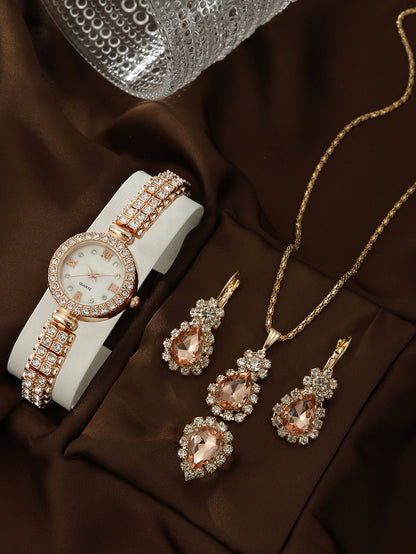 Alloy Quartz Watch Fashion Set