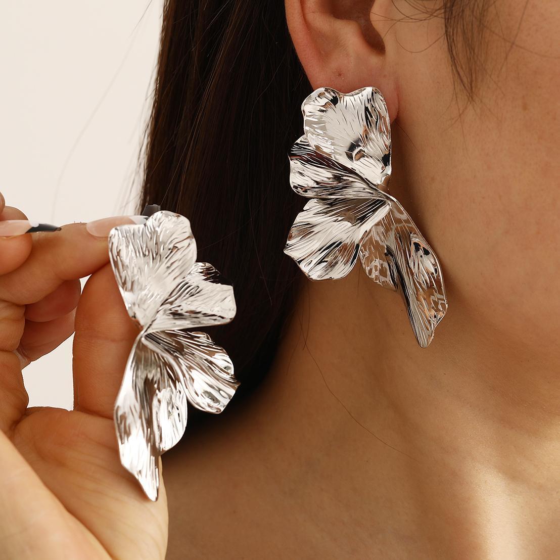 Liquid Petal Drop Earrings