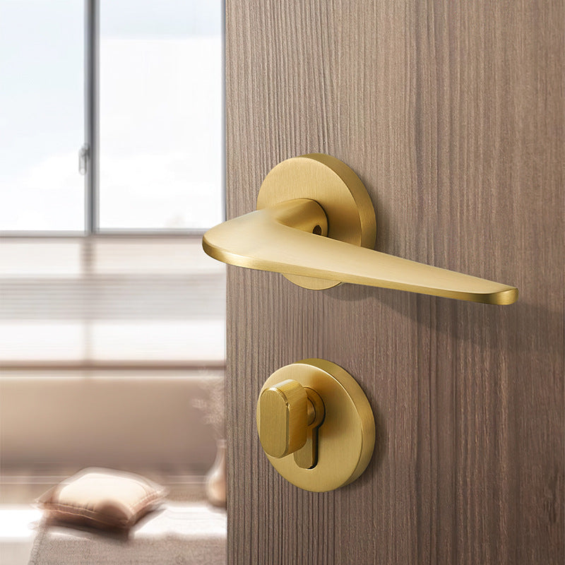 Gold silent brass door lock