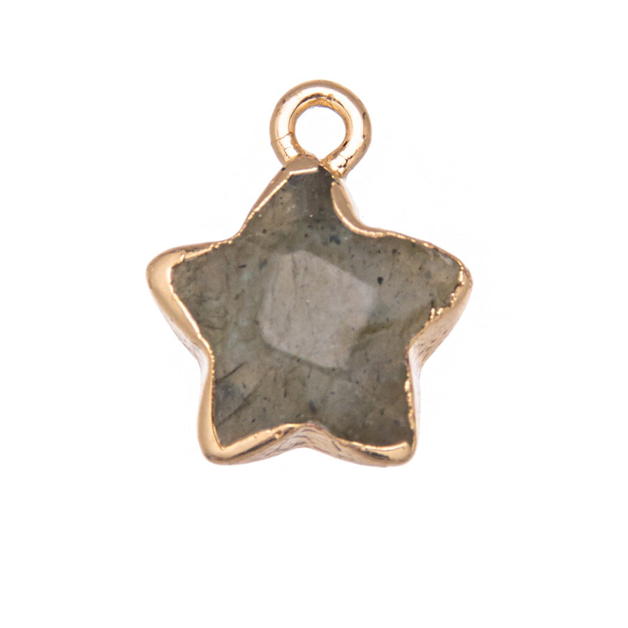 Pingente de Cristal Pentagrama Facetado 