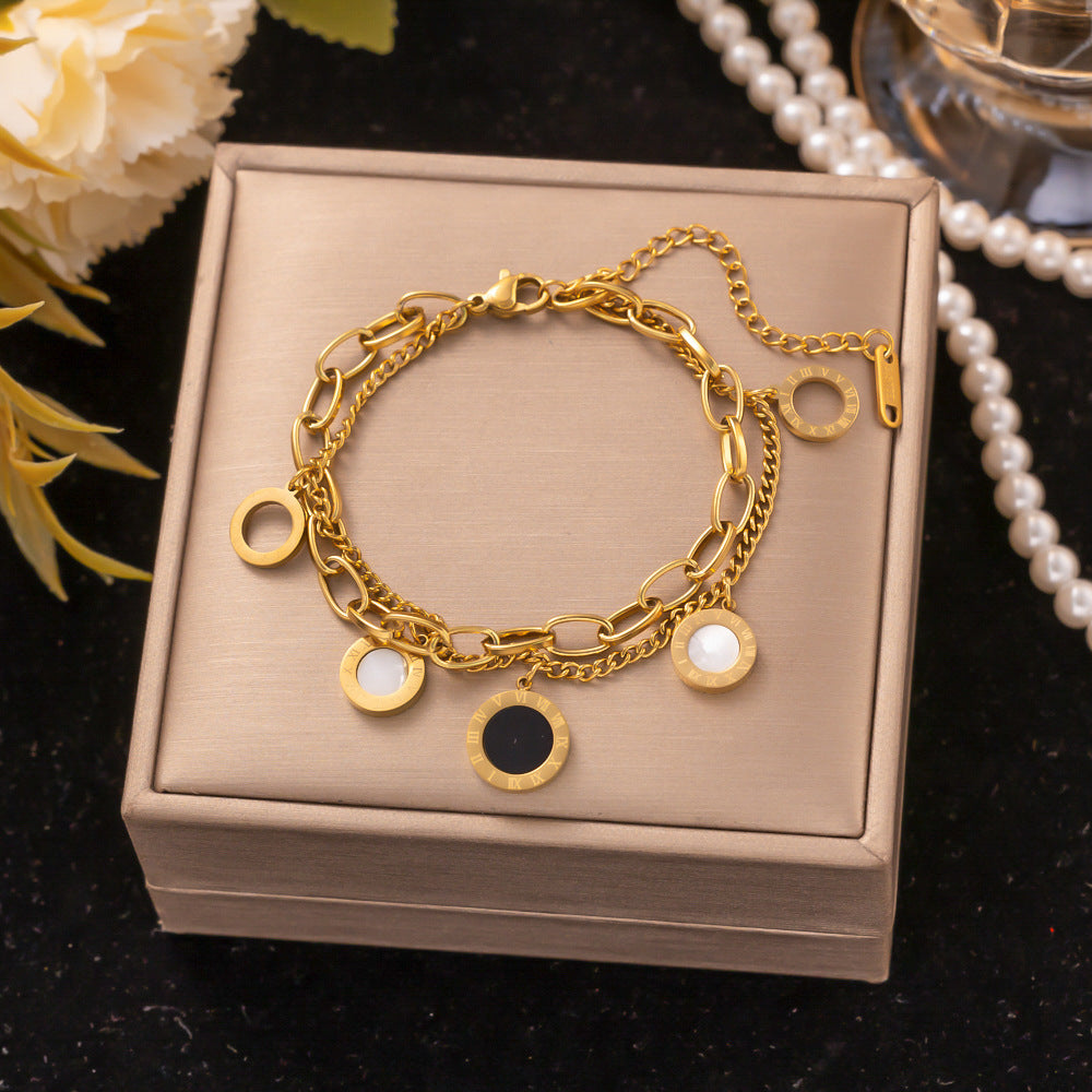 18K Gold Titanium Steel Bracelet