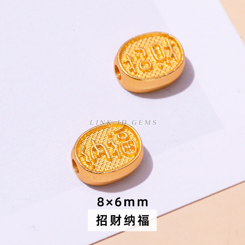 Ancient gold bell lotus abacus pendant