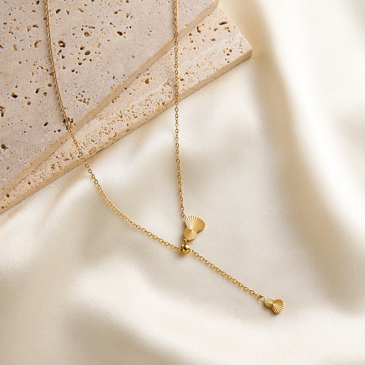 Stainless Steel Gourd Tassel Necklace