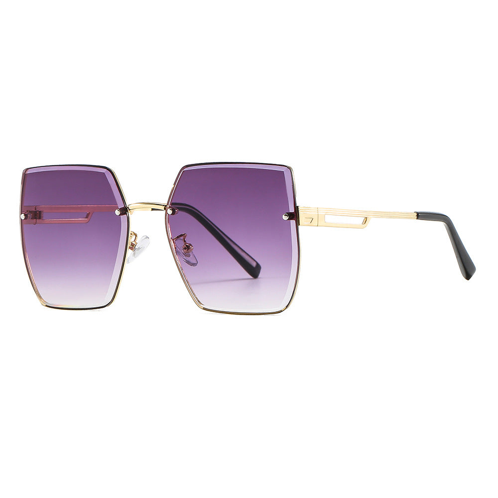 Frameless Cut-Edge Gradient Sunglasses