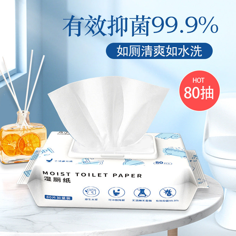 High-Quality Wet Wipes 80 Sheets Large Pack