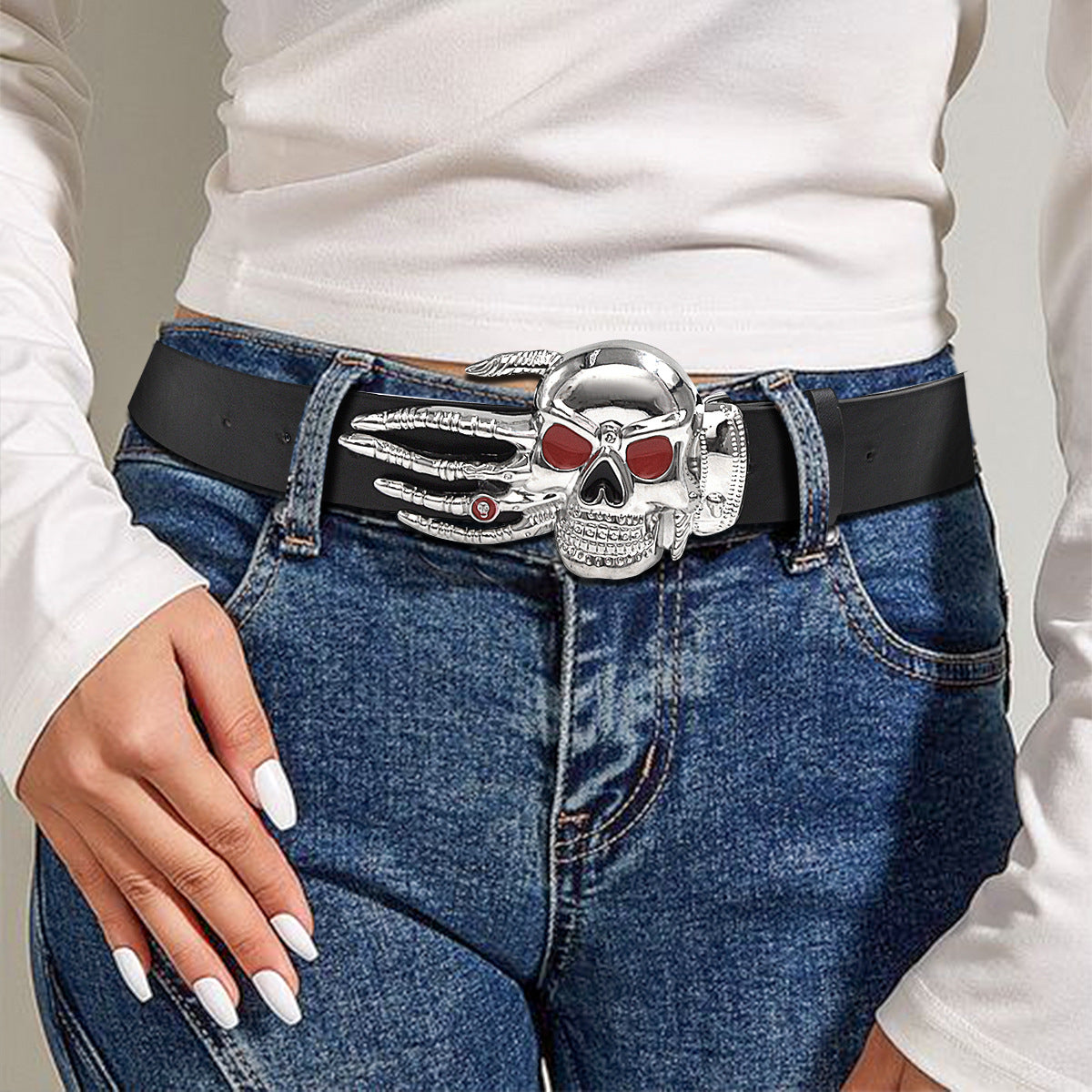 Skull Belt Punk Style