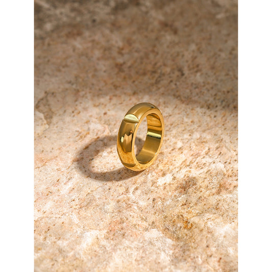 18k gold stainless steel simple ring