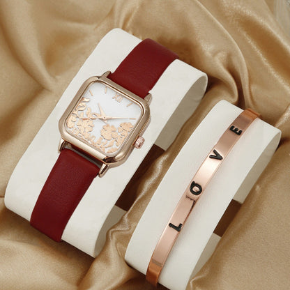 Quartz Watch LOVE Bracelet Set