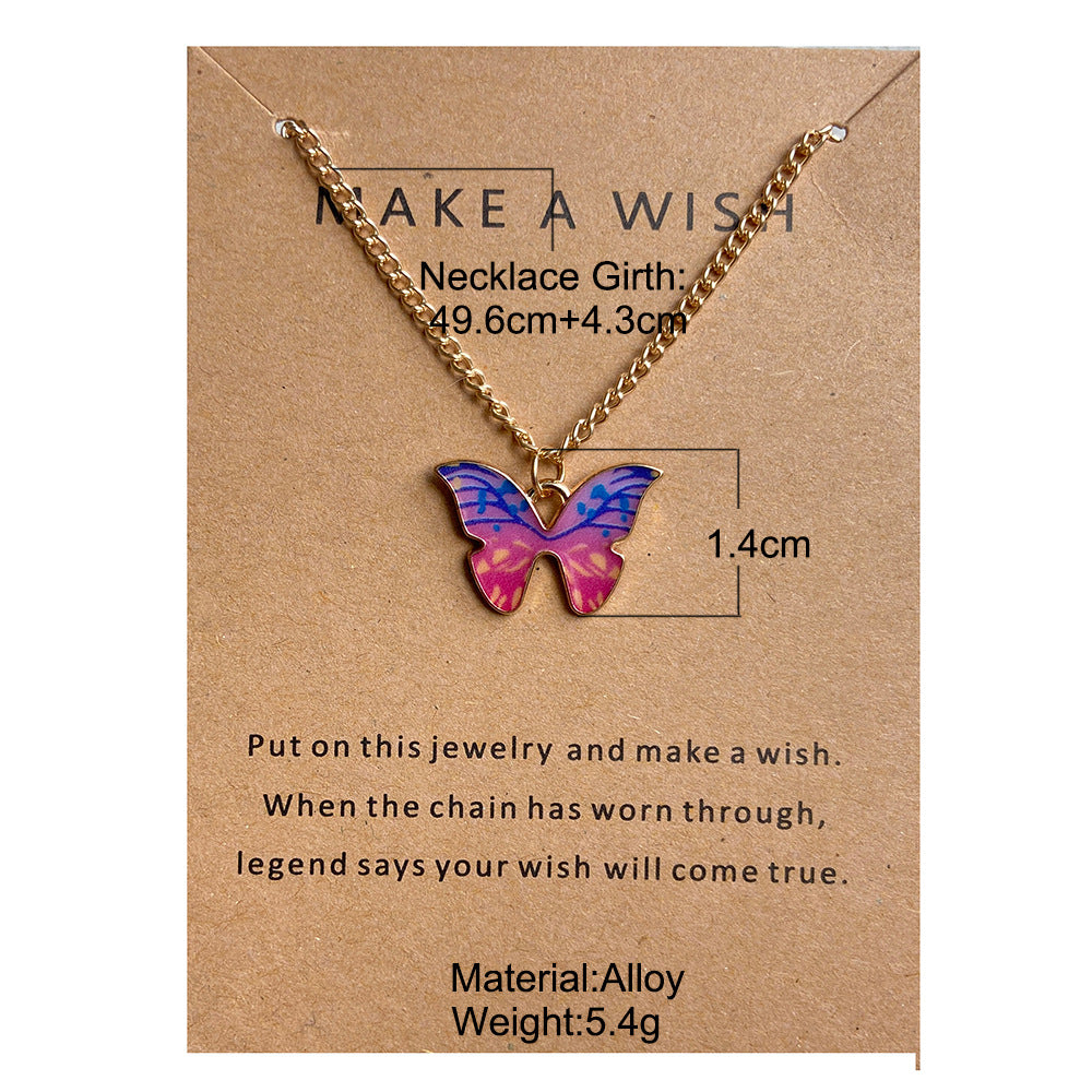 Bohemian Butterfly Pendant Necklace