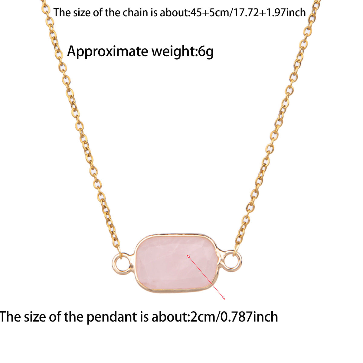 Colar oval com pingente em aço inoxidável banhado a ouro 