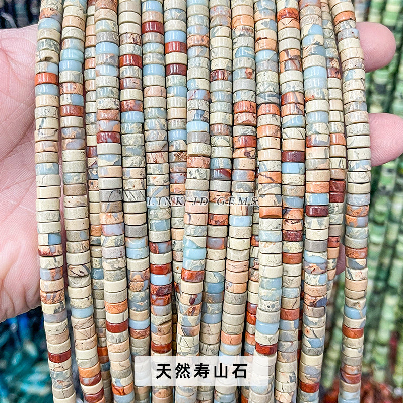 3 * 6Mm natural stone right angle disc loose beads