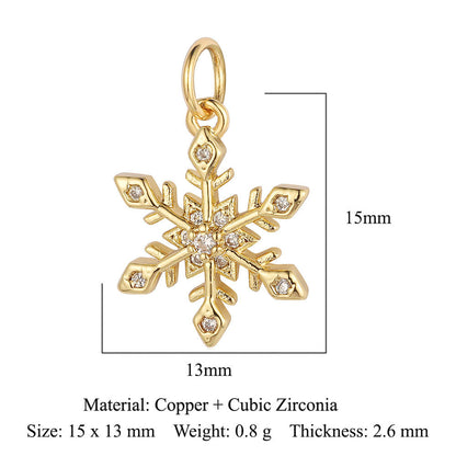 Colgante de cobre y circonita con forma de estrella y sol 