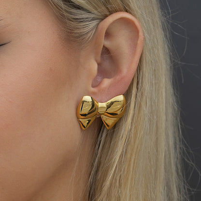 18k gold stainless steel butterfly earrings