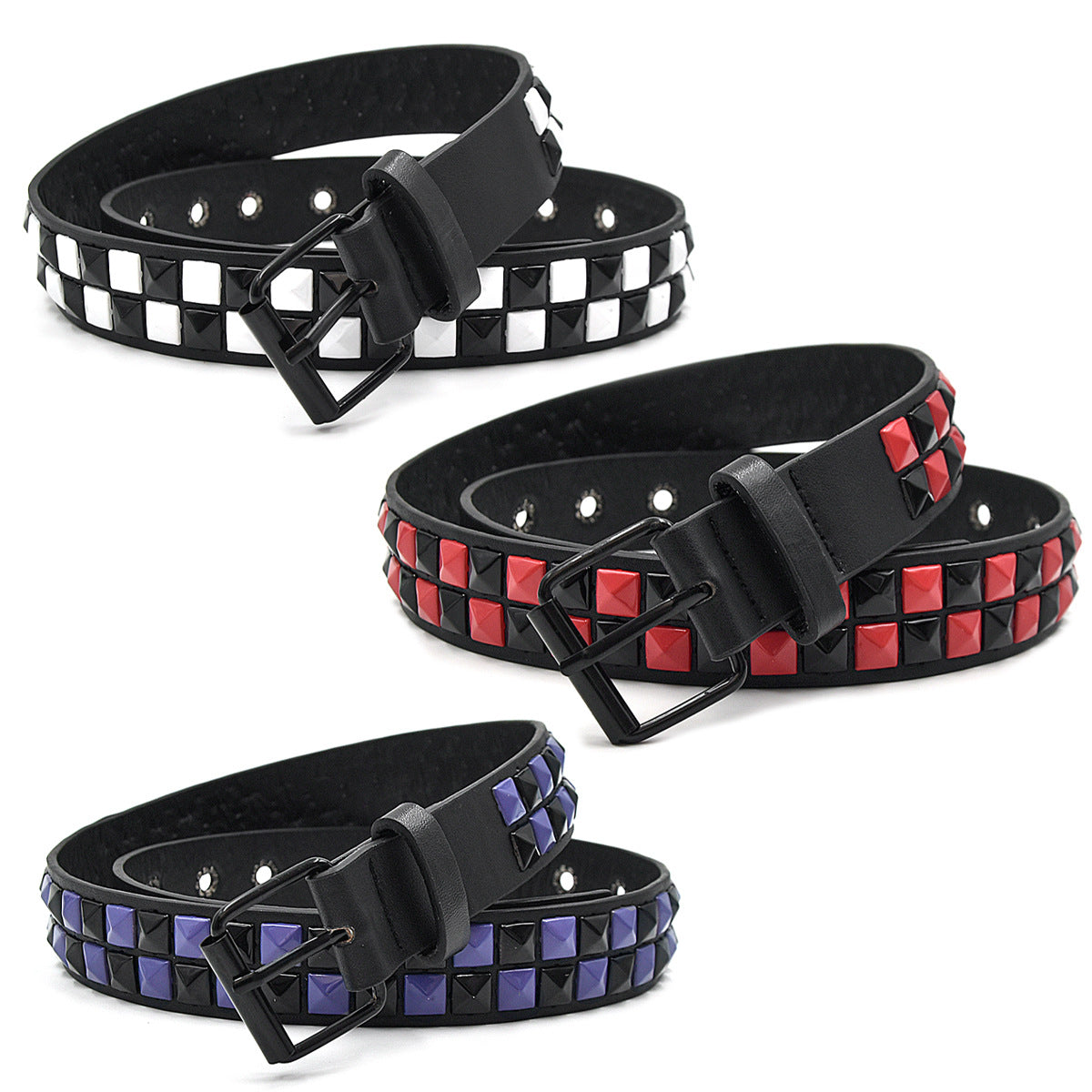 Square Pearl Pyramid Belt