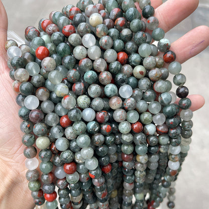 BloodStone Natural African Bloodstone Loose Beads Round Beads