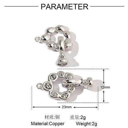 Pig nose copper zircon removable universal buckle connecting buckle
