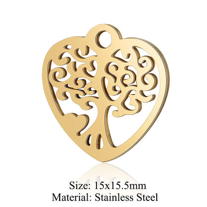 5 pcs/titanium steel accessories Tree of Litfe pendan