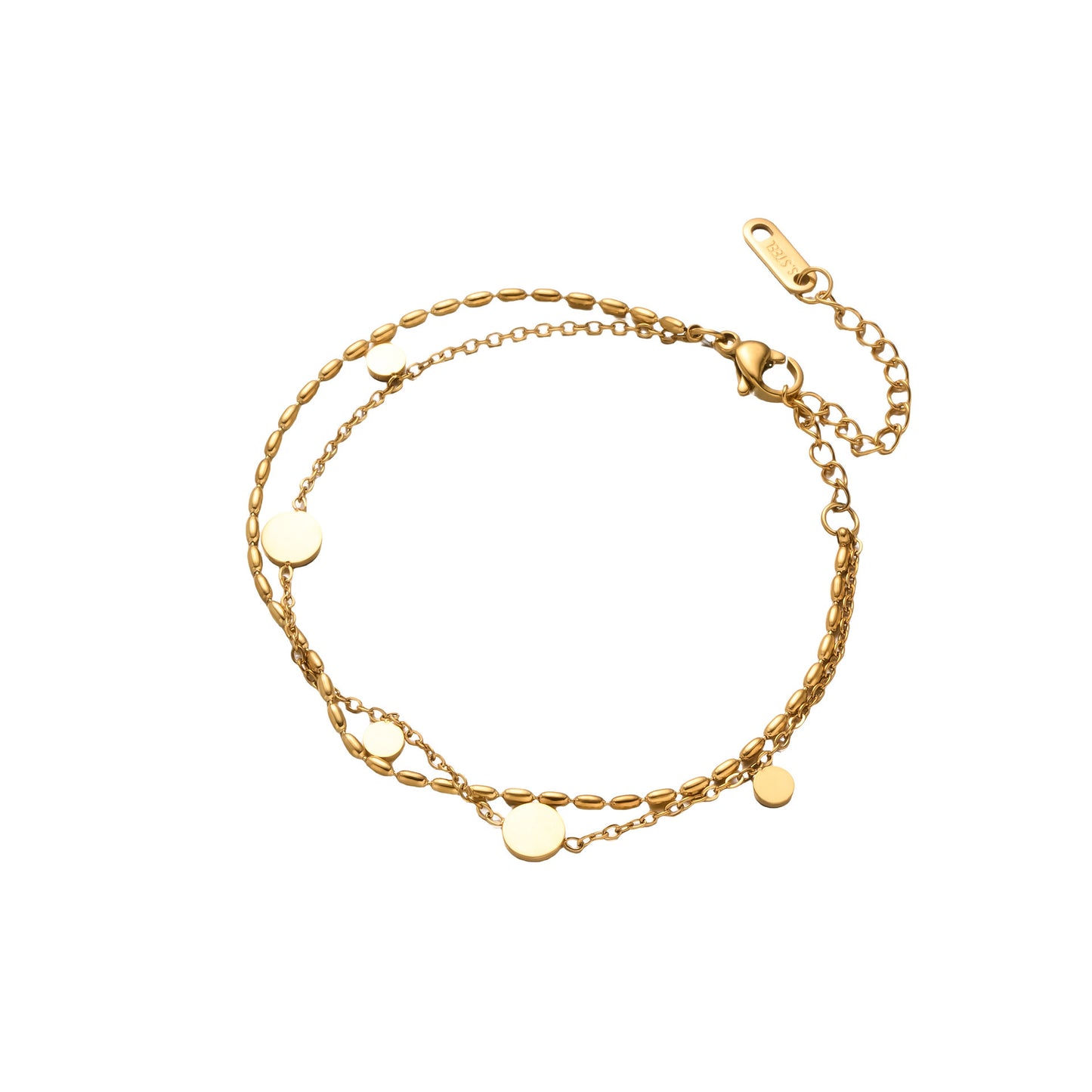 18k gold double anklet