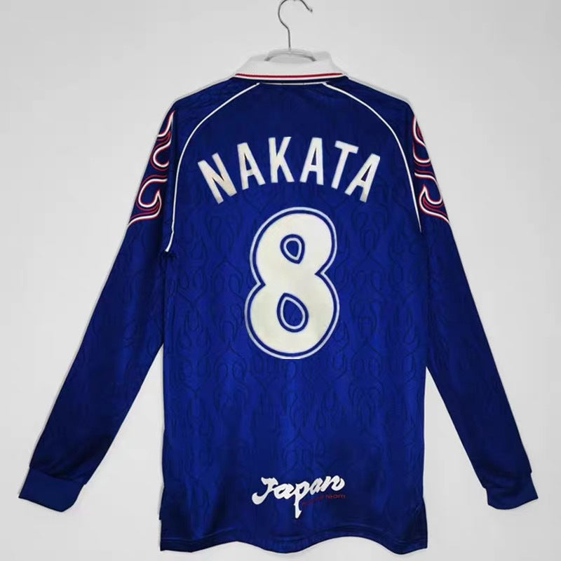 98 Japan World Cup Home Away Retro Nakata 8 Long Short Sleeve