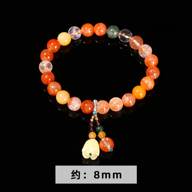 Pulsera de cuentas de cristal Fulushou natural 5A 
