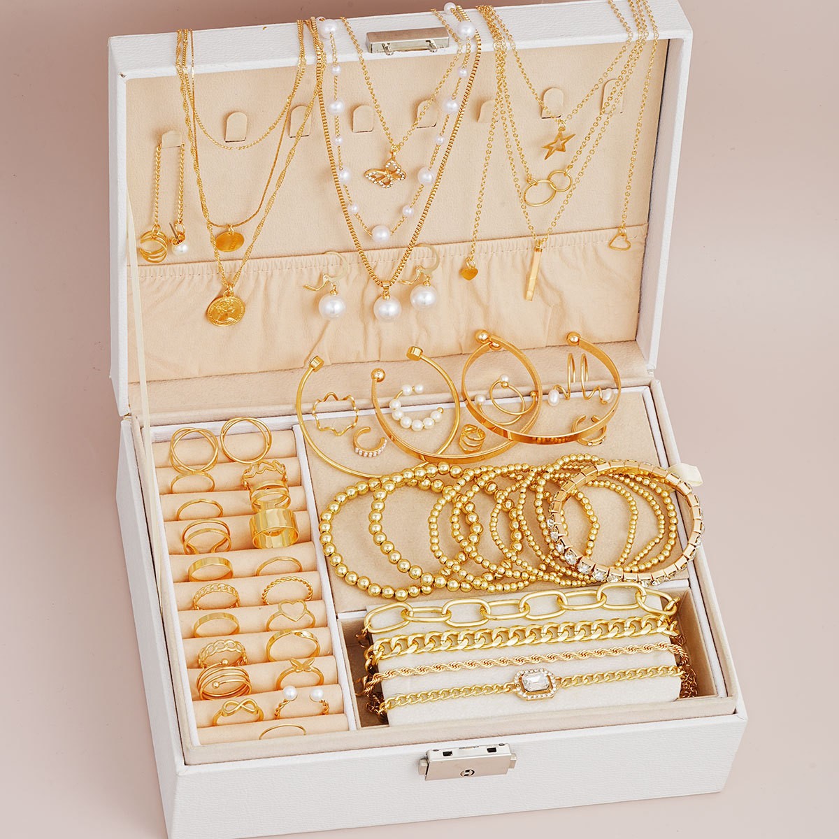 SHEIN Imitation Pearl Alloy Jewelry Set (without box)