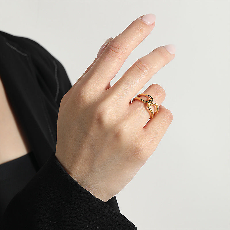 Korean-Japanese Minimalist Open Titanium Steel Ring