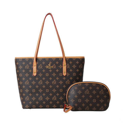 Printed mother and child bag versatile shoulder tote bag