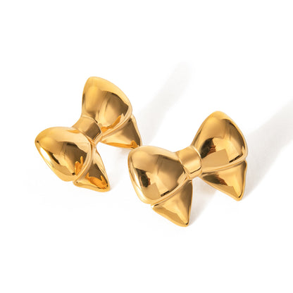 18k gold stainless steel butterfly earrings