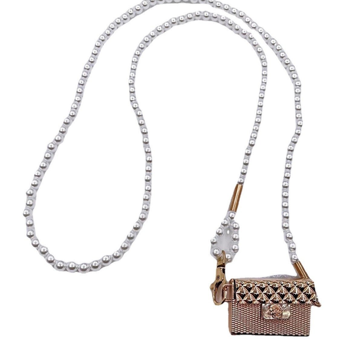 Pearl chain messenger bag waist chain