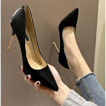 Temperament pointed high heels women