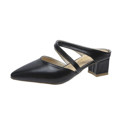 Thick Heel Cool Slippers Women's Fashion