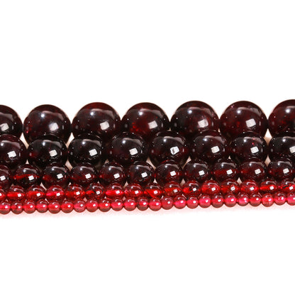 Garnet loose beads DIY jewelry accessories round bead bracelet