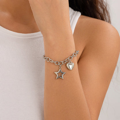 Hollow ins pentagram simple bracelet