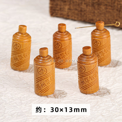 Barbie sandalwood carving lion head cat claw lotus pod accessories