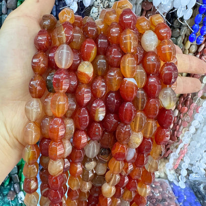 Cristal 28pcs contas de arroz hexagonais 10*14MM contas soltas 