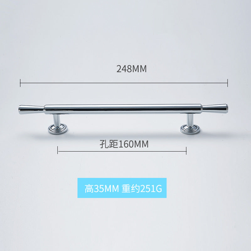 High-end solid brass handle silver plating