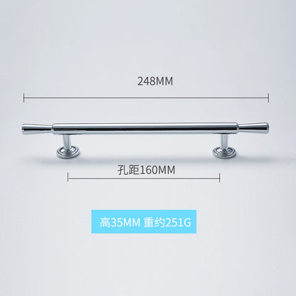 High-end solid brass handle silver plating