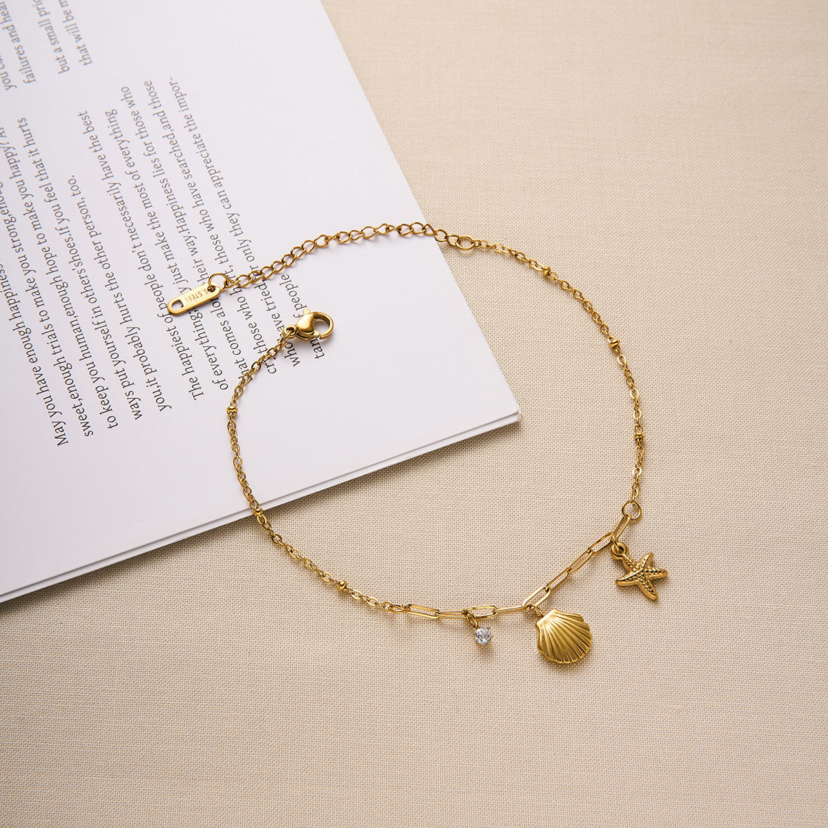 Titanium Steel Starfish Anklet