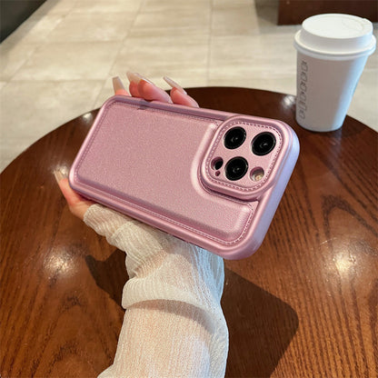 Apple 15 Pro Fat Leather Business iPhone 11/12 Simple Solid Color